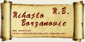 Mihajlo Borzanović vizit kartica
